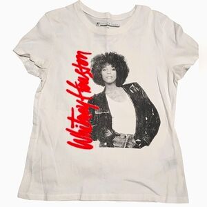 Prince Peter X Whitney Houston |  White T-Shirt | Size Medium